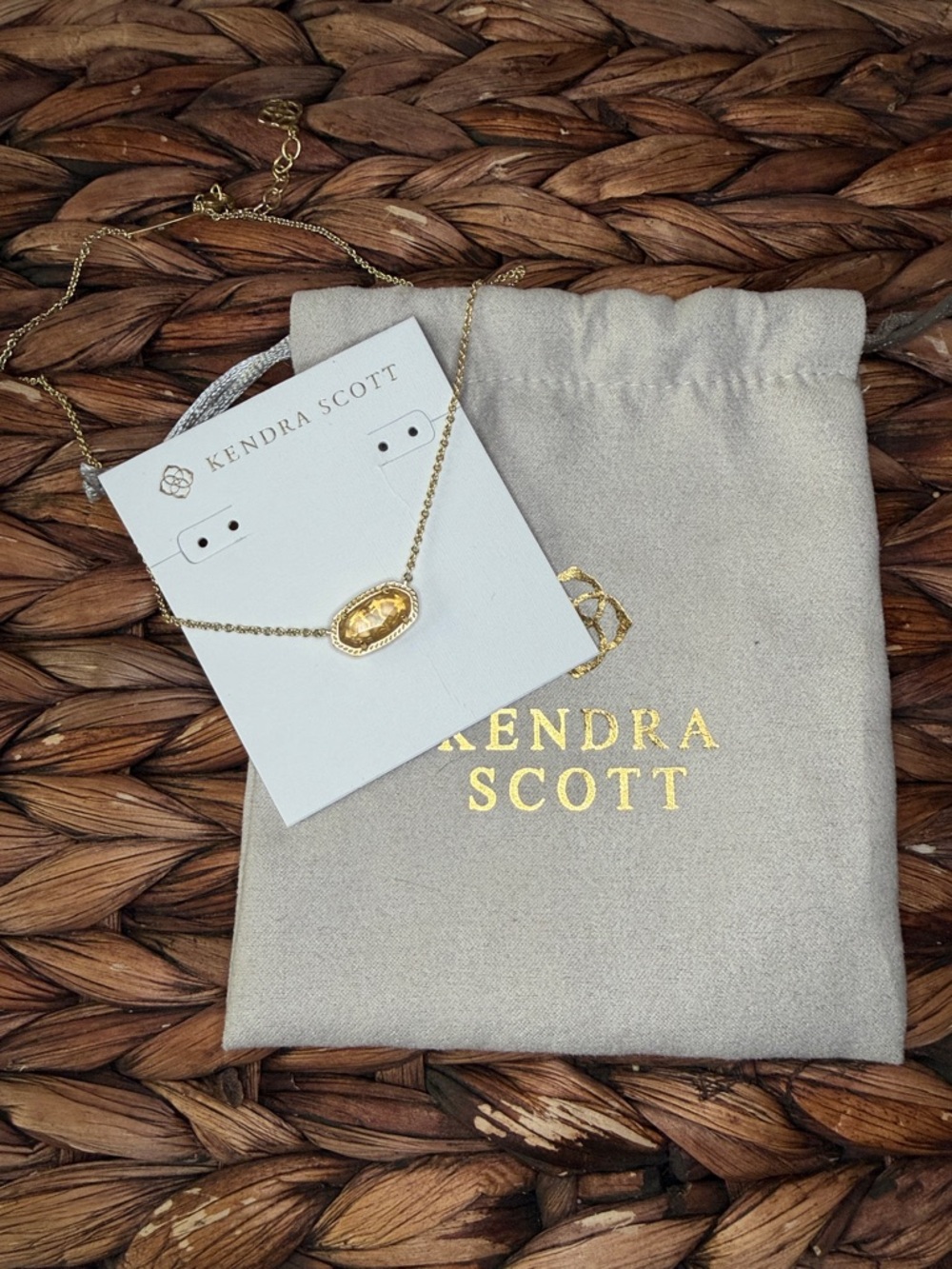Kendra Scott “Elisa” Citrine Necklace